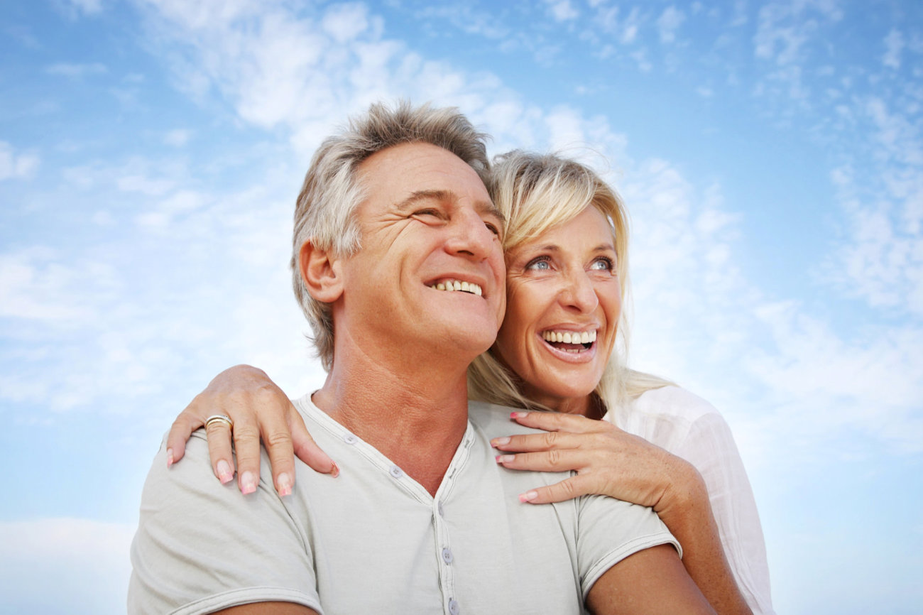 Happy older couple